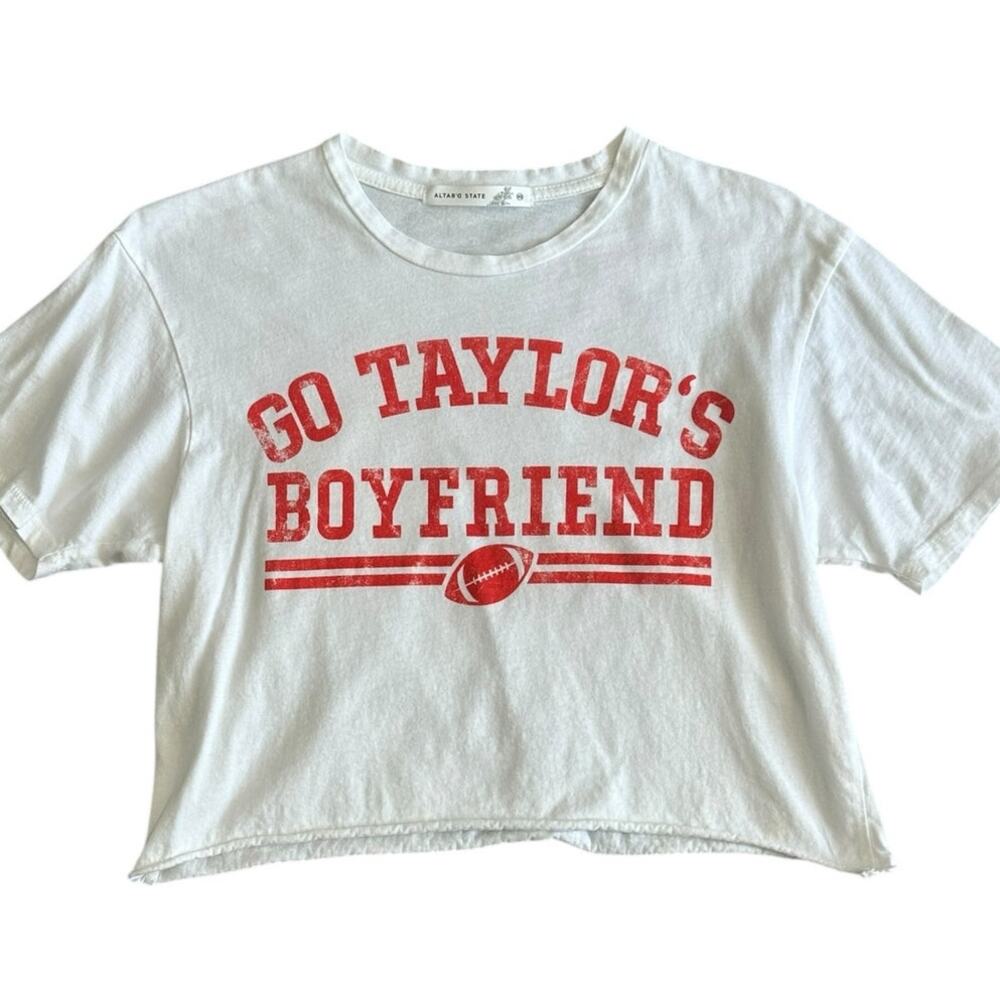 ALTARD STATE Taylor's Boyfriend Crop Tee Size XS